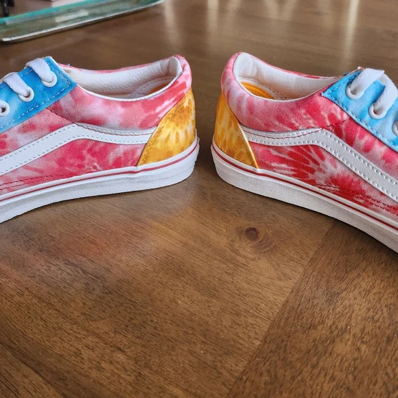 Vans Old Skool Pink, Blue, and Orange Sneakers - Picture 4 of 7